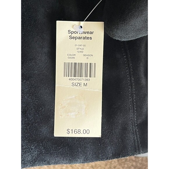 Vintage Valerie‎ Stevens Suede Leather Faux Fur Collar Jacket Medium Y2k Boho - Picture 12 of 12